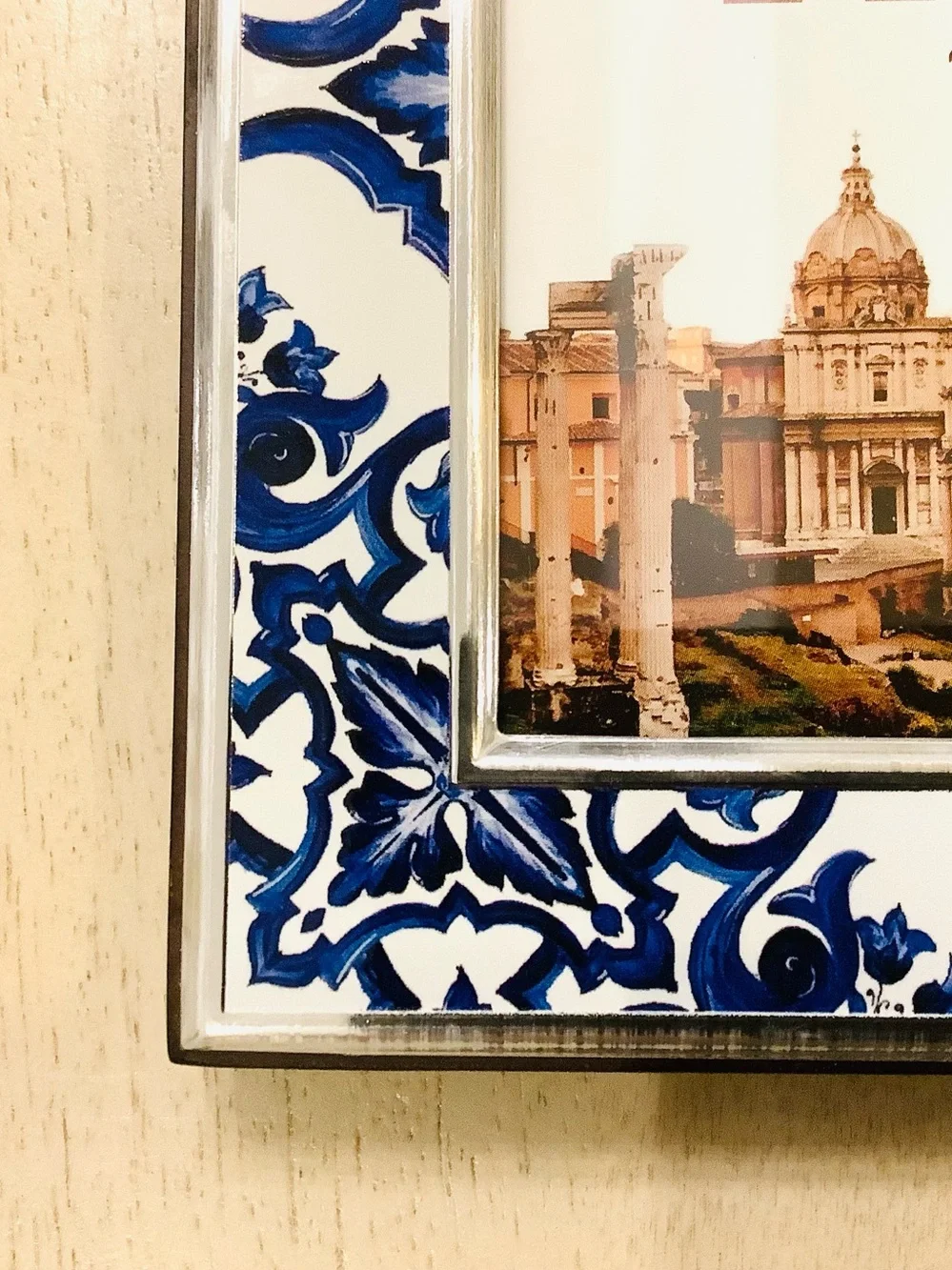 Beltrami Italian Tile Print Picture Frame